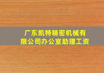 广东凯特精密机械有限公司办公室助理工资