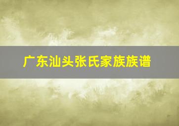 广东汕头张氏家族族谱