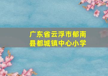 广东省云浮市郁南县都城镇中心小学