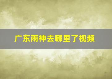 广东雨神去哪里了视频