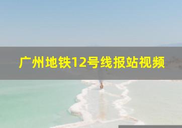 广州地铁12号线报站视频