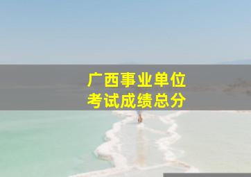 广西事业单位考试成绩总分