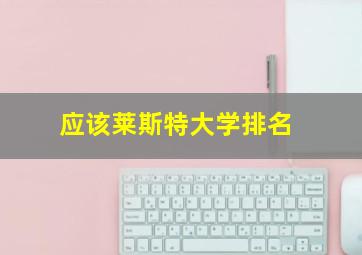 应该莱斯特大学排名