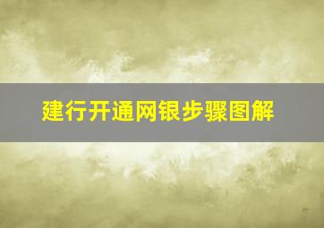 建行开通网银步骤图解