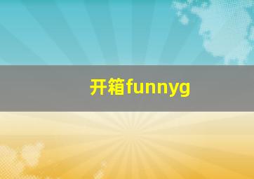 开箱funnyg