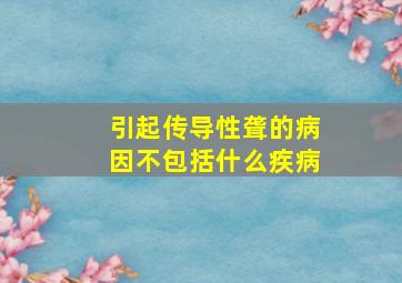 引起传导性聋的病因不包括什么疾病