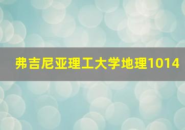 弗吉尼亚理工大学地理1014