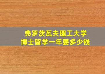 弗罗茨瓦夫理工大学博士留学一年要多少钱