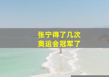 张宁得了几次奥运会冠军了