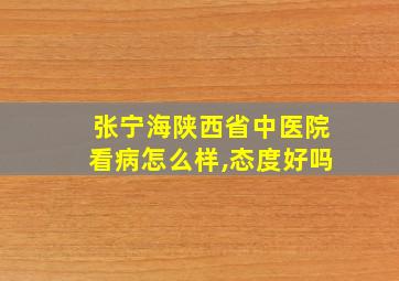 张宁海陕西省中医院看病怎么样,态度好吗