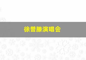 徐誉滕演唱会