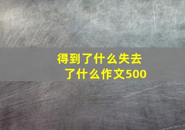 得到了什么失去了什么作文500