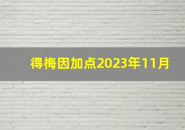 得梅因加点2023年11月