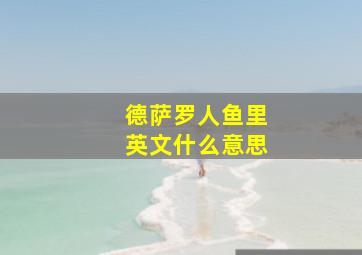 德萨罗人鱼里英文什么意思