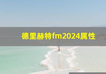 德里赫特fm2024属性