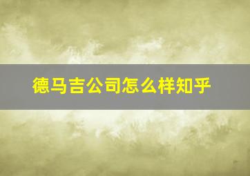 德马吉公司怎么样知乎