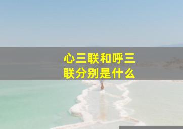 心三联和呼三联分别是什么