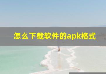 怎么下载软件的apk格式