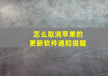 怎么取消苹果的更新软件通知提醒