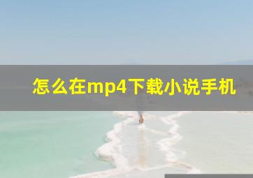 怎么在mp4下载小说手机