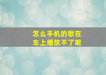 怎么手机的歌在车上播放不了呢