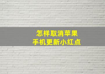 怎样取消苹果手机更新小红点