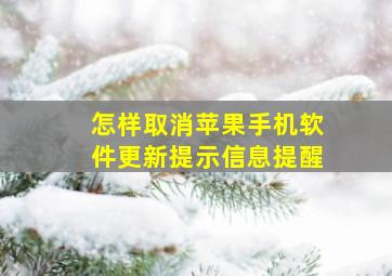 怎样取消苹果手机软件更新提示信息提醒