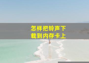 怎样把铃声下载到内存卡上