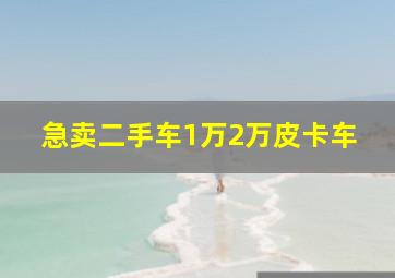 急卖二手车1万2万皮卡车