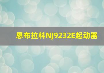 恩布拉科NJ9232E起动器