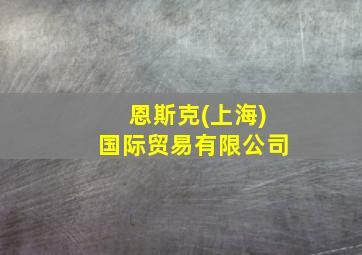 恩斯克(上海)国际贸易有限公司