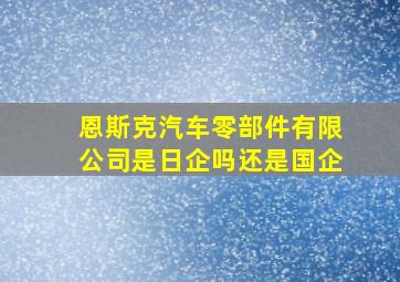 恩斯克汽车零部件有限公司是日企吗还是国企