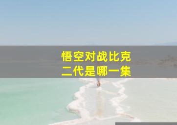 悟空对战比克二代是哪一集