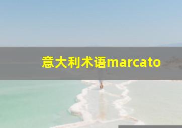 意大利术语marcato