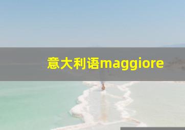 意大利语maggiore