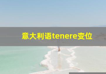 意大利语tenere变位