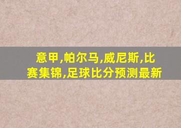 意甲,帕尔马,威尼斯,比赛集锦,足球比分预测最新