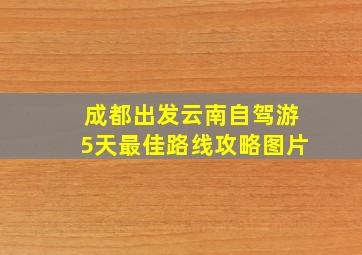 成都出发云南自驾游5天最佳路线攻略图片