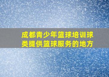 成都青少年篮球培训球类提供篮球服务的地方