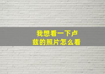 我想看一下卢兹的照片怎么看