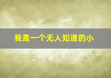 我是一个无人知道的小