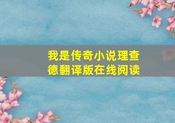 我是传奇小说理查德翻译版在线阅读