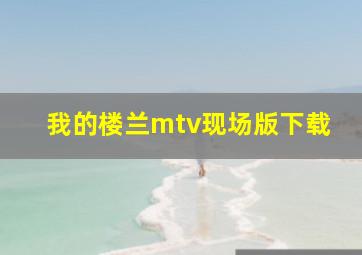 我的楼兰mtv现场版下载