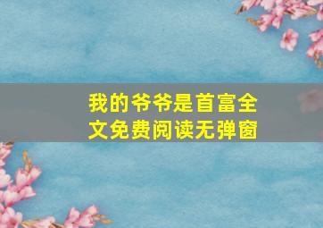 我的爷爷是首富全文免费阅读无弹窗