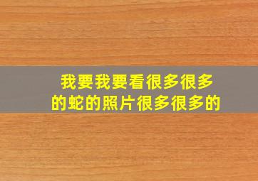 我要我要看很多很多的蛇的照片很多很多的