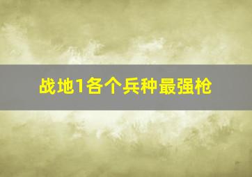 战地1各个兵种最强枪