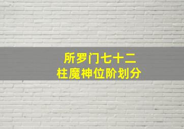 所罗门七十二柱魔神位阶划分