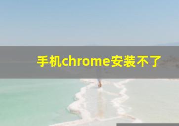 手机chrome安装不了