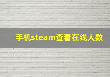 手机steam查看在线人数