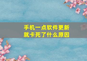 手机一点软件更新就卡死了什么原因